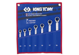 Bộ cờ lê vòng miệng 7 cái hệ mét Kingtony 12207MR( 10-19mm)